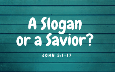 A Slogan Or A Savior? 03.08.20
